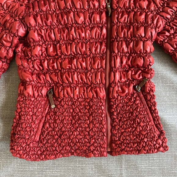 Tribal Women’s Textured Fitted Puffer Jacket – Red – Size L Stretch - Picture 6 of 15